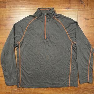 Cloudveil 1/4 Zip Long Sleeve Mens XL Gray Performance Activewear Hiking Camping